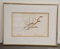 Full framed print showing artwork, matting and gold frame