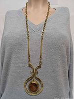 Necklace on mannequin showing length and overall appearance