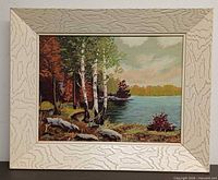 Frontal view of framed painting