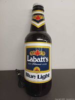 Front view showing Labatt Blue Light label and overall form
