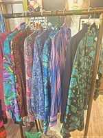 Rack showing all patterned blouses