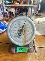 Front view showing dial, pointer and capacity markings