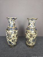 Full view of both matching ceramic vases