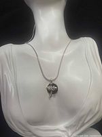 Necklace on bust form showing full view