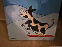 Front view of painting showing full composition and artist signature