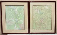Both framed maps side by side showing overall appearance and frame style