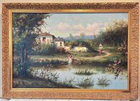 Full view of framed painting