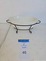 Set assembled showing bowl on stand, scale reference tape