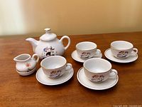 full tea set pieces on table