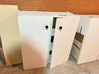 Front view closed doors showing overall cabinet