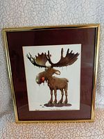 Full view of framed print showing image, mat and frame