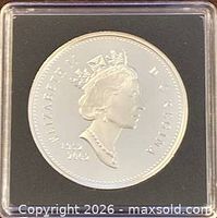 Obverse of proof dollar showing Queen Elizabeth II portrait