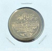 Obverse side of bronze trade dollar in holder