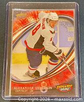 Front of 2008-09 Upper Deck Power Play Ovechkin card in sleeve