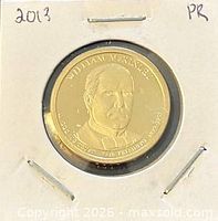 Obverse view of coin in 2x2 holder