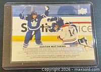 Front of Auston Matthews Hockey Triumphs card in sleeve