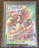 Front of Trevenant VMAX holographic card in sleeve