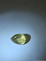 Pear-cut lemon citrine front view