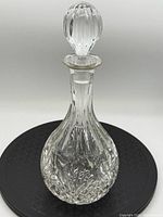 Full view of decanter with stopper in place