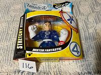 Front view of packaged Mister Fantastic action figure