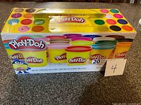 Front view of boxed Play-Doh 20-color set