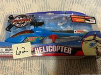 Front view of sealed helicopter in retail packaging