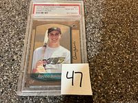 Full view of PSA-slabbed Rocco Baldelli card with lot number