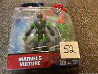Front view of sealed Marvel’s Vulture figure in packaging