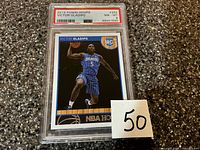 Front of graded Victor Oladipo rookie card in slab