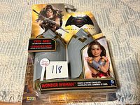 Front view of sealed Wonder Woman Lights & Sound Gauntlets package