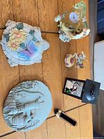 Group shot of all six decorative items on table