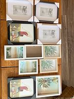 Overview of all 11 frames laid out showing sizes and finishes