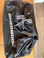 Top view showing Sherwood logo, handles and zipper