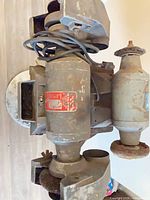 Full view of Wilton bench grinder showing both wheels and body