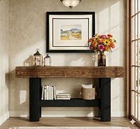 Lithograph displayed in interior on console table showing overall presentation