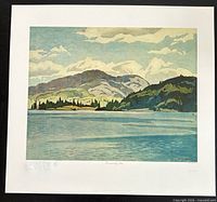 Full lithograph with borders, signature, and numbering visible