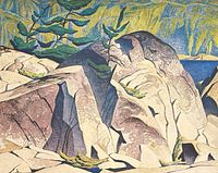 Full view of the lithograph image showing composition and colours