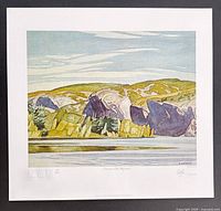 Full view of the lithograph with borders, title and initials visible