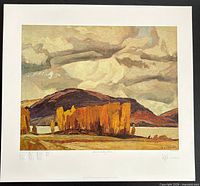 Full view of lithograph showing image, margins, signature and numbering