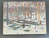 Front view of Winter in the Woods panel
