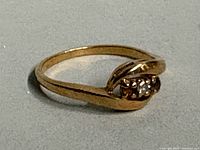 Full view of 10K gold diamond ring