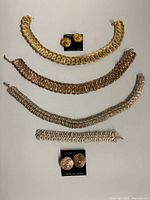 Overview of all jewelry pieces laid out