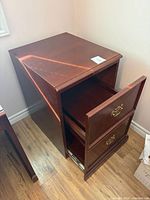 Printer stand front with top drawer open