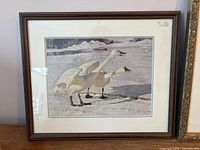 Front view of framed Robert Bateman print showing artwork, mat and frame