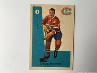 Front view of card showing Doug Harvey illustration and card number