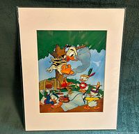 Front view showing full matted sericel artwork