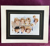 Full view of matted souvenir stamp sheet