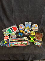 Full group of vintage decals spread out