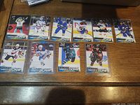 All ten Young Guns cards top-loaded