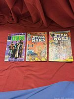 Front covers of all three Marvel Star Wars comics laid out side by side